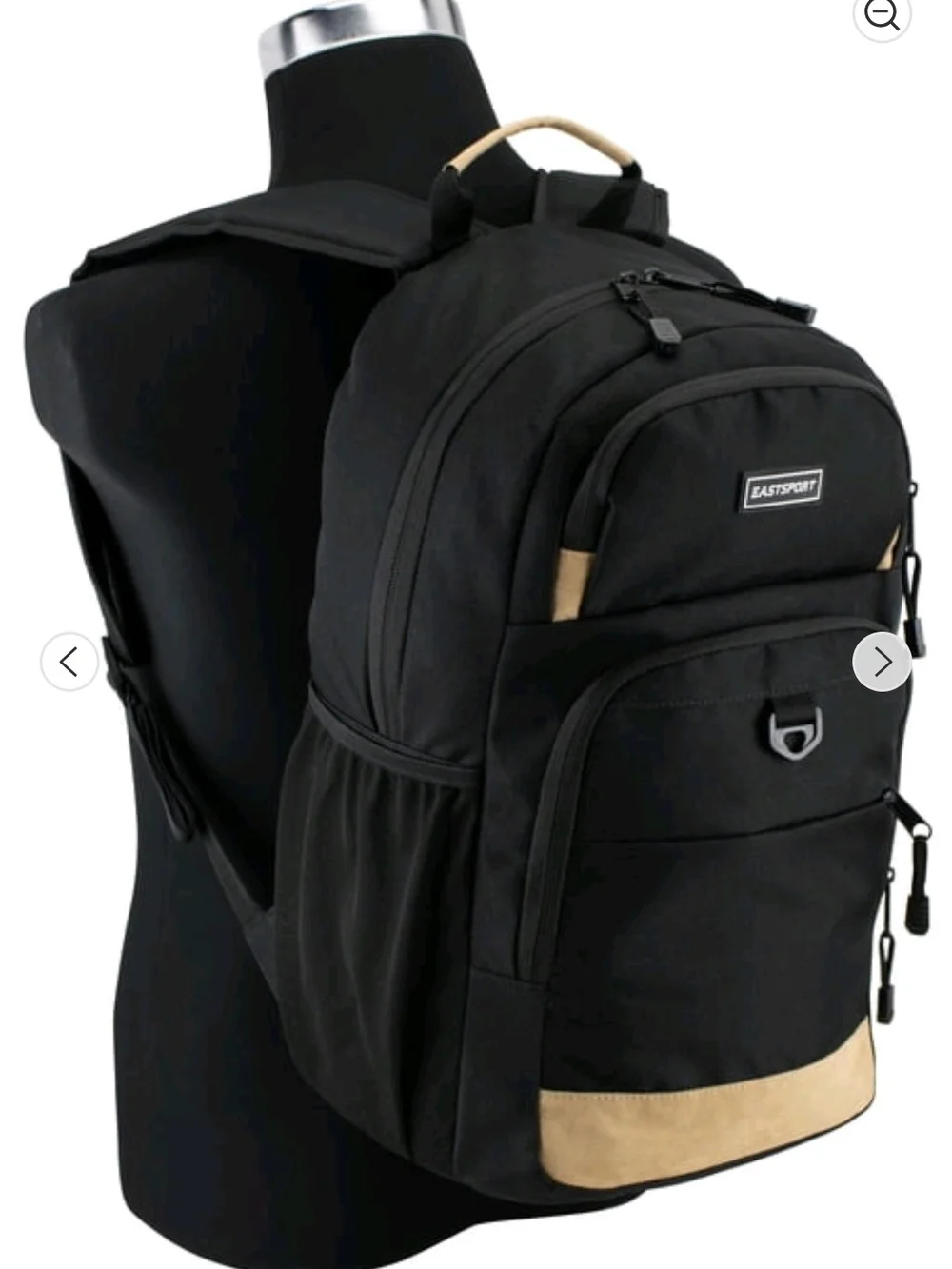 Eastsport Men's Black and Tan Backpack